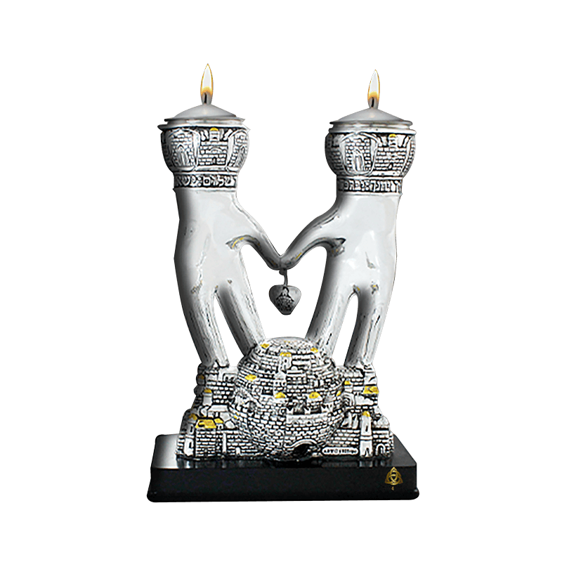 AJ88723 1 פמוטים מכסף בעיצוב מרשים של ידי ברכת כהנים