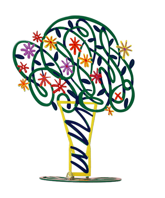 דוד גרשטיין David Gerstein דגם יצירה זר ירוק Green Bouquet צד1