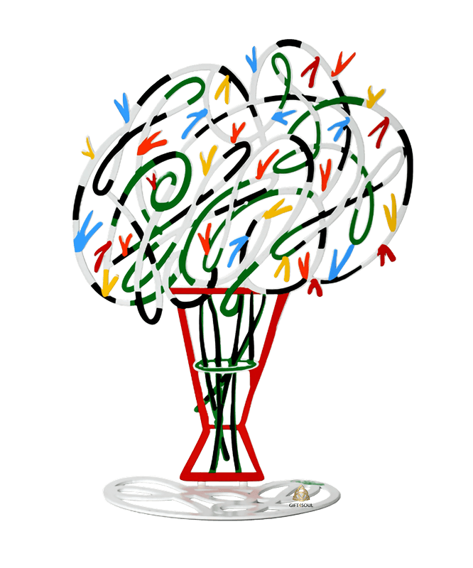 דוד גרשטיין David Gerstein דגם יצירה זר לבן WHITE Bouquet צד 1