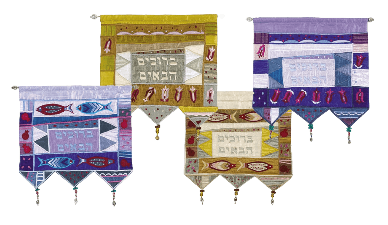 EMWH T מתלה תליון קיר רקום עיצוב ייחודי ברוכים הבאים