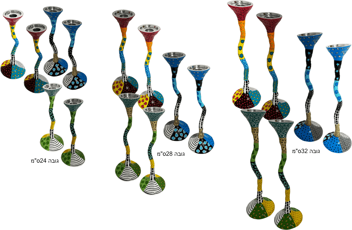 HA9360 9 T זוג פמוטים לשבת בעבודת יד בעיצוב ייחודי