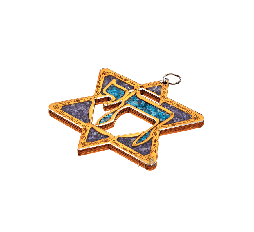 MATIS782  3  שלט קיר חי בצורת מגן דויד מרהיב ביופיו
