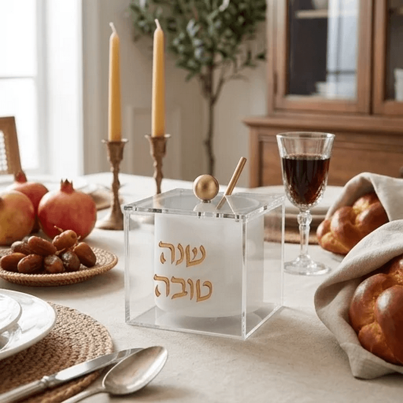  דבשייה כלי לדבש אקליריק מרובע מוזהב AJ88755  2 