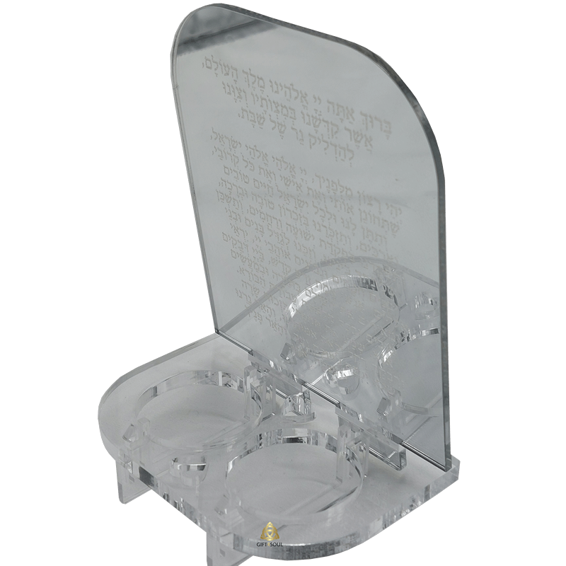  פמוטים מעוצבים לשבת להבדלה לחג לעילוי נשמת נפטר מזכוכית וחריטת תפילת הנרות