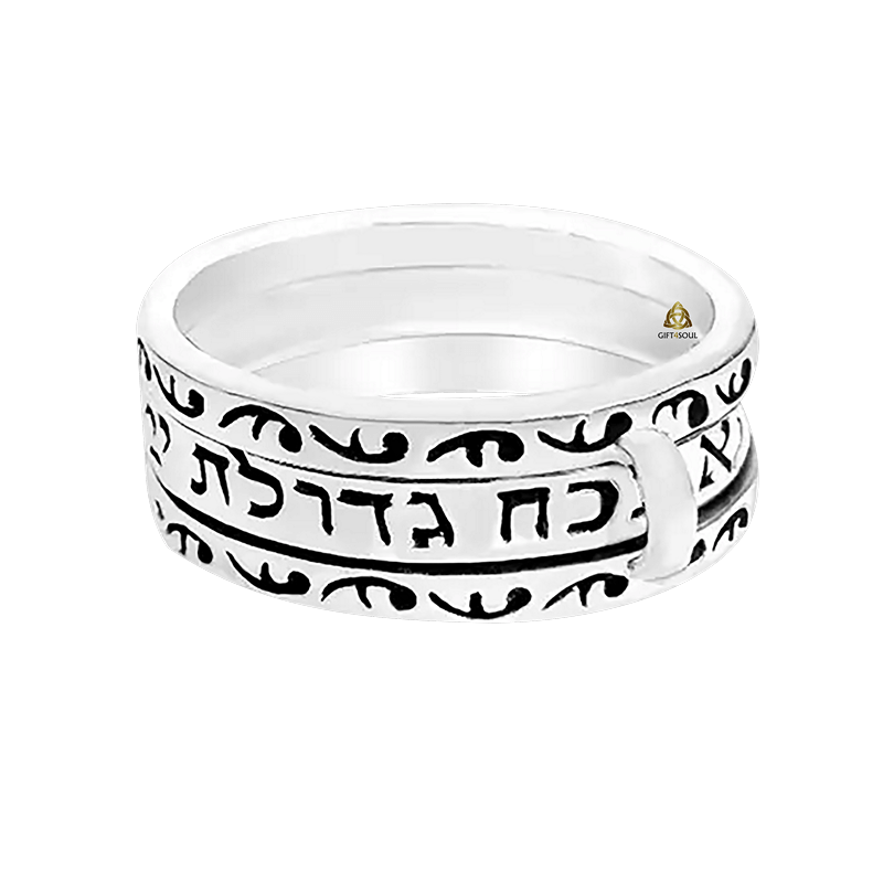  אנא בכוח מסתובבת מכסף 925 סטרלינג בעלת סוגולות לריפוי ושמירהSHSA349AA