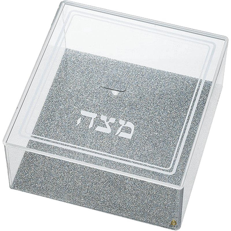  למצה מפרספקס מרובע שקוף תחתית נצנצנים אפורים 21 סמAJ40364
