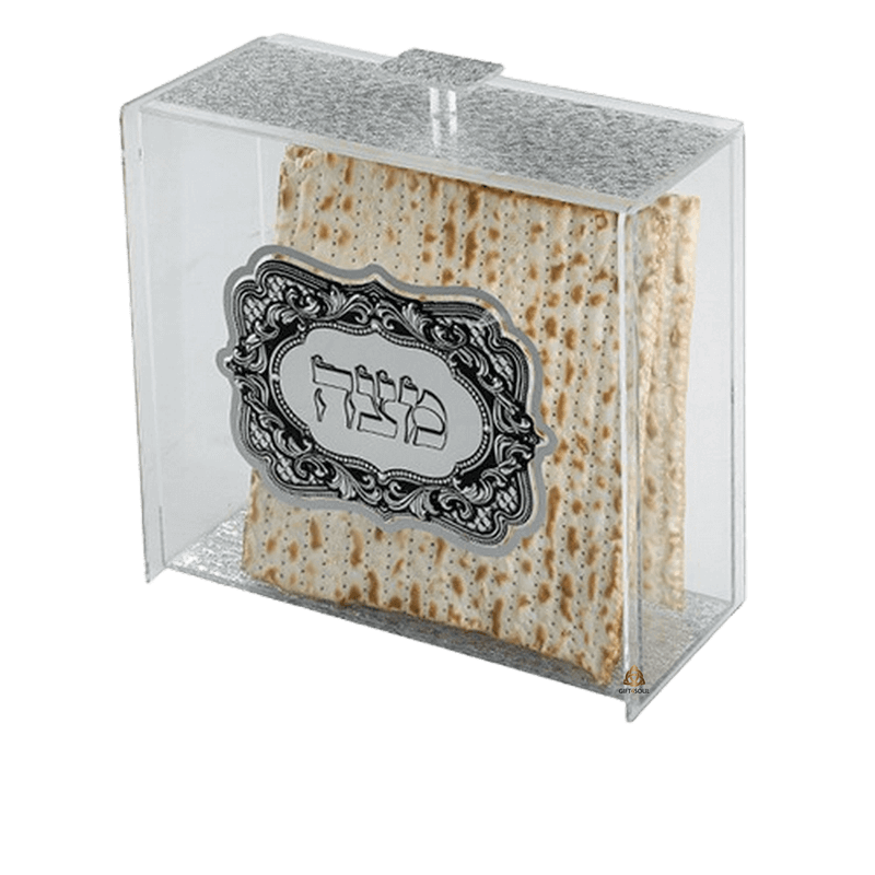  למצה מפרספקס מרובע שקוף תחתית נצנצנים אפורים 21 סמAJ40364