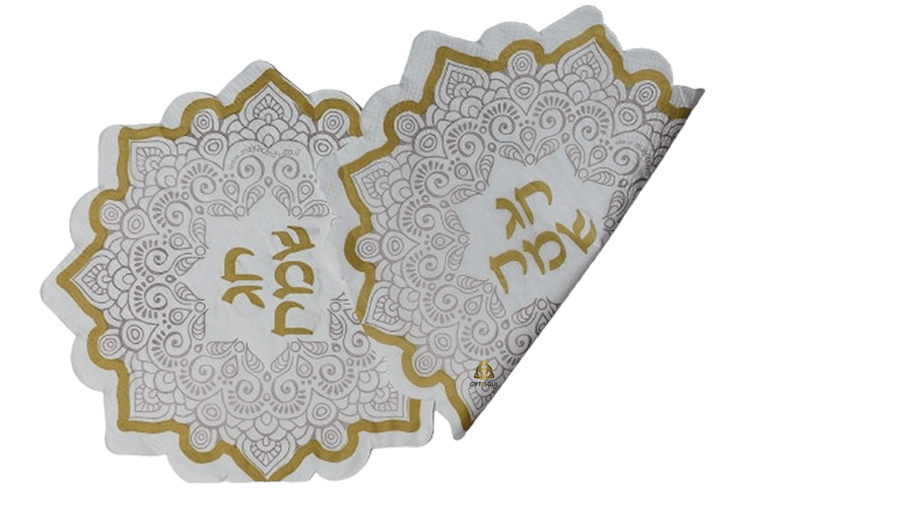  נייר איכותיות רב שכבתיות חג שמח דגם פרח איורים אורינטליים