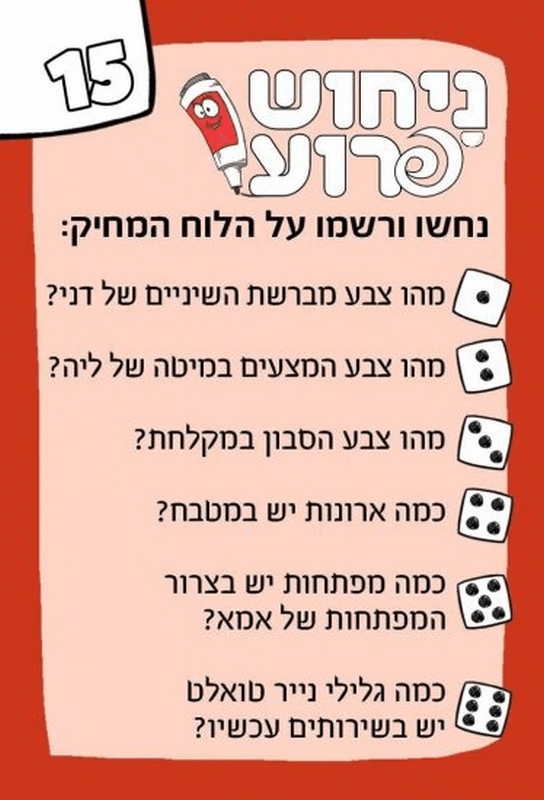  מיליה פמיליה ערכת מיליה פמיליה לגלות הכל על המשפחה משחק לכל המשפחה ניחוש שמות