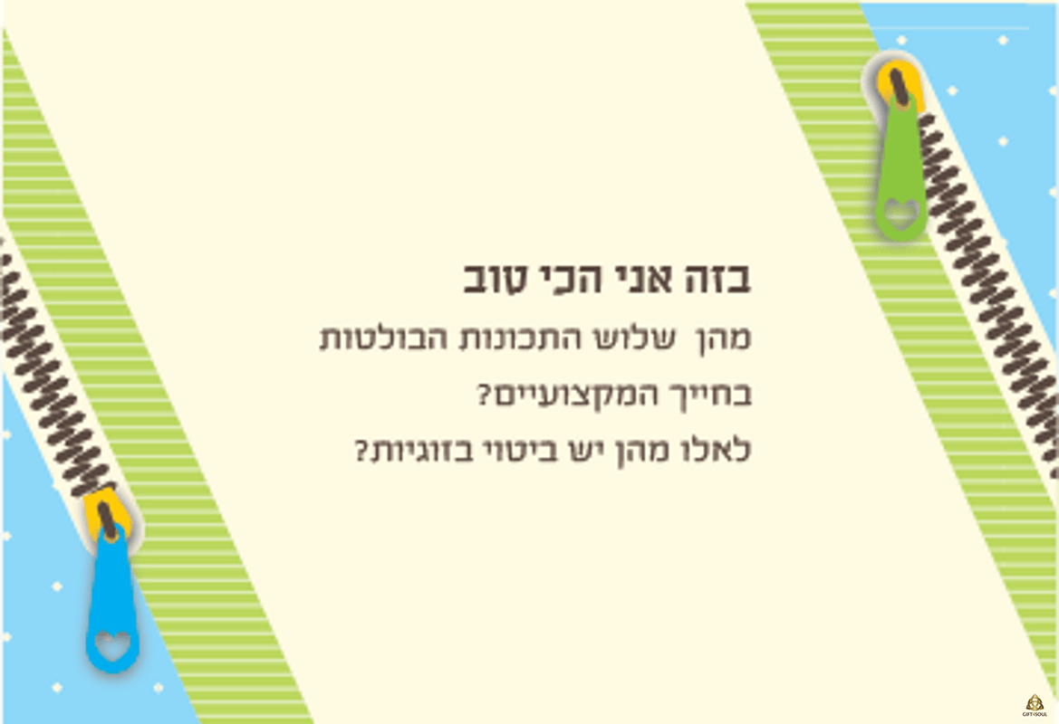  קלפי זיגזוג קלפי זוגיות להעלאת המודעות הזוגית קלף בזה אני טוב