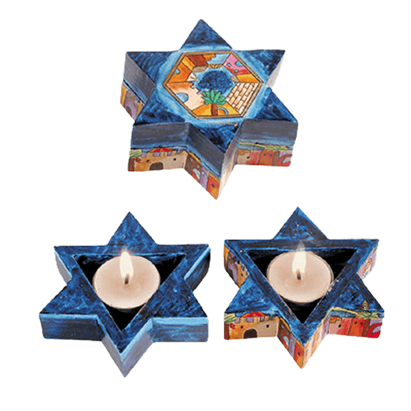  מעץ לנסיעה בצורת מגון דוד המתפרק לשני פמוטים ירושלים EMCNSZZ1