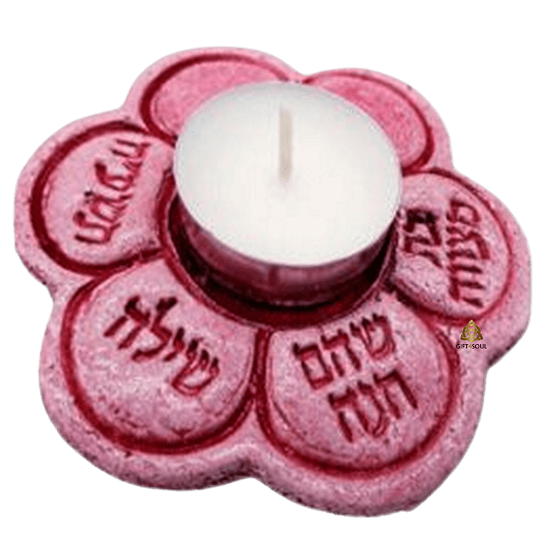  פרח קרמיקה  אדום ורוד לשבת חג והבדלה מזכרת מתנה לאירועים  SM023