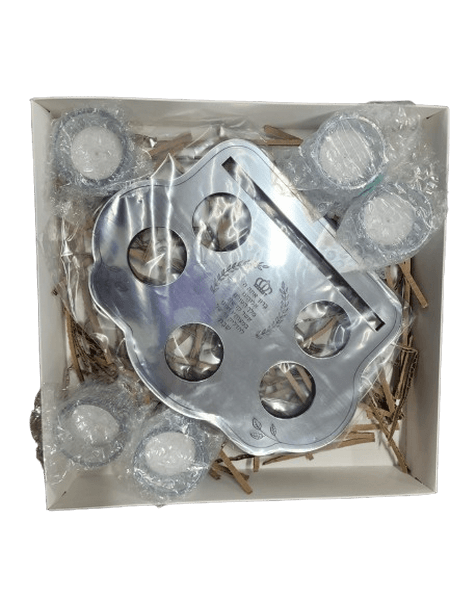  בהתאמה אישית עם שם אישי וברכה בסיס עם 5 פמוטים