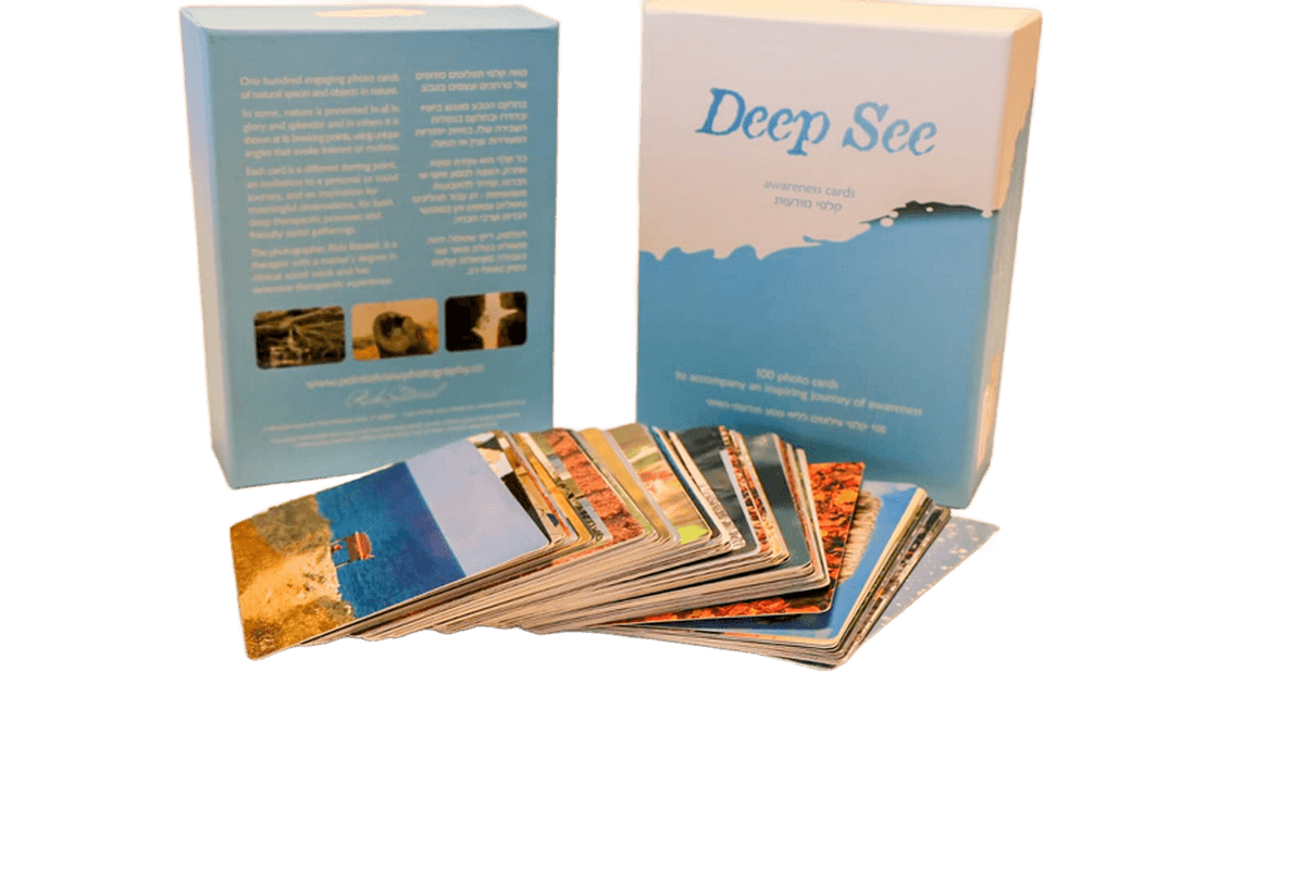  Deep see קלפים טיפוליים קלפי מודעות ריקי שטוסל  מארז