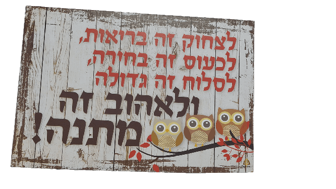  עץ מעוצב לתליה על הקיר לבית ולעסק חוקי הביתRO00014HO