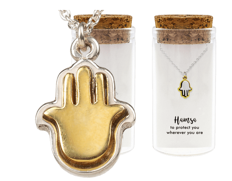  חמסה מוזהב וכסף משתי שכבות ליצירת מראה תלת ממדי AJ82905A