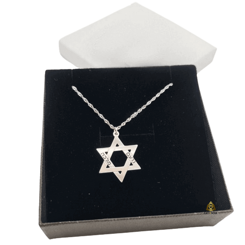  מגן דוד חריטה כסף מתנה מושלמת לגבר ולאישה ROM0116A