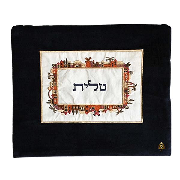   לתפילין מבד קטיפה רקום דגם ירושלים צבעוניEMFTVZZ2  3 