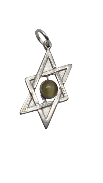  נשר מכסף וקריסטל עין החתול להתפתחות רוחנית ואישית ולהגנה ושמירה AR000501A