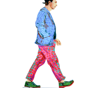 Bohemian Walker פסל איש בוהמי הולך דוד גרשטיין אנשים הולכים פסלים