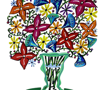 דוד גרשטיין David Gerstein דגם יצירה פעמוניות Bell Flowers דו צדדי