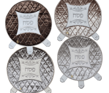 כיסוי פסח קערת ברכות ליל סדר פסח מעוצב דגם חלון הבריאה דמוי עור קטיפה