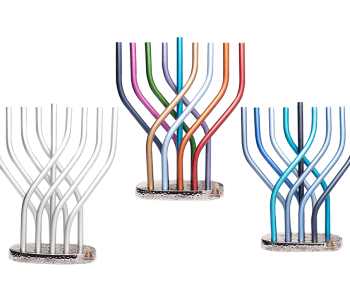 חנוכיה שלהבת קנים בגוונים לבחירה