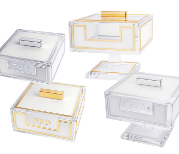 כלי למצה מהודר אקריליק עם ובלי רגלית לבחירה