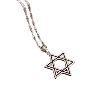 שרשרת מגן דוד קישוט מושחר לשמירה והגנה