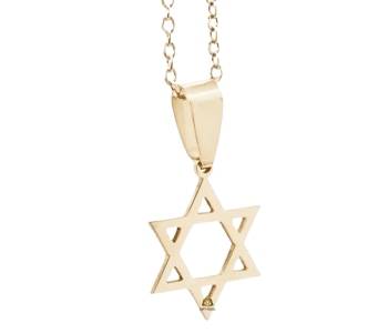 שרשרת מגן דוד קלאסית מסטיל (פלדת אל-חלד) עם ציפוי זהב