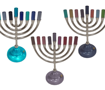 חנוכיה קלאסית קנים בגוונים לבחירה