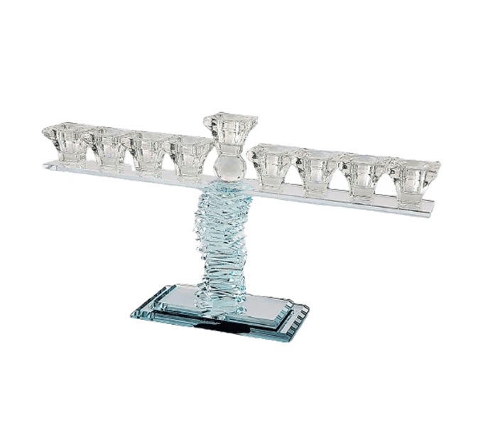 חנוכית קריסטל מדורגת לחג החנוכה