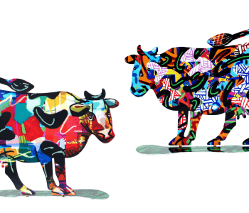 פרה שלווה דוד גרשטיין David Gerstein דגם יצירה Shalva Cow