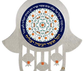 והיה כעץ שתול על פלגי מים חמסה מעוצבת קישוט קיר ברכת הצלחה מתהילים