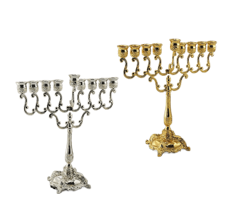 חנוכיה קלאסית מעוצבת במראה עתיק 