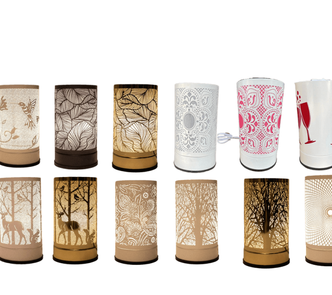 מנורת טאץ חשמלית מבער חשמלי מפיץ ריח של חברת Scentchips 3 רמות חוזק 