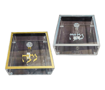 קופסא אקריליק מרובעת למצה עם מסגרת לבחירה 