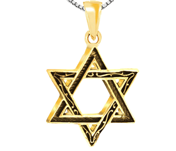 שרשרת כסף 925 קלאסית מגן דוד ציפוי זהב 14 קארט