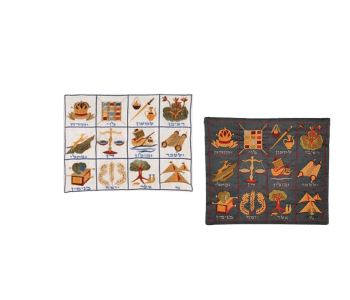 תיק נרתיק לטלית מסורתית רקמת 12 שבטי ישראל צבעים לבחירה