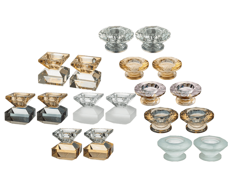 קולקציית פמוטי הקריסטל הגיאומטריים 5 דגמי פרימיום לבחירה