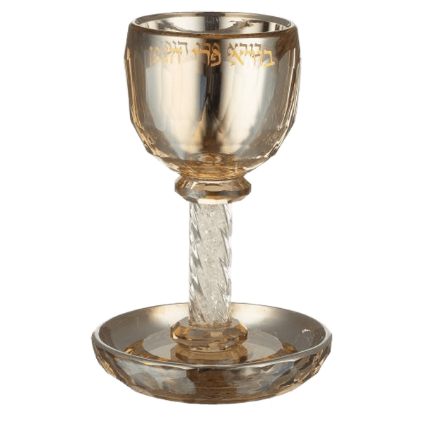 גביע קריסטל אבני יהלום בגוון שמפניה אצילי נצנוץ של יוקרה