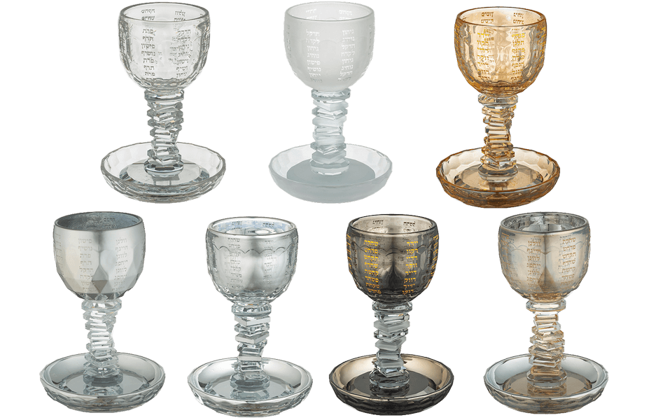 קולקציית גביעי קריסטל מלכותיים 6 עיצובים נדירים