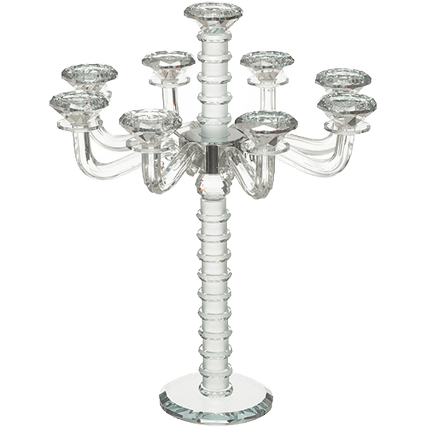 קנדלברה 9 קנים קנדלברה 9 פמוטים לשבת קנדלברה קריסטל מט