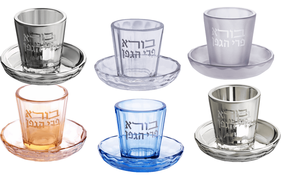 קולקציית גביעי הקריסטל נמוכים מלאי ברכה