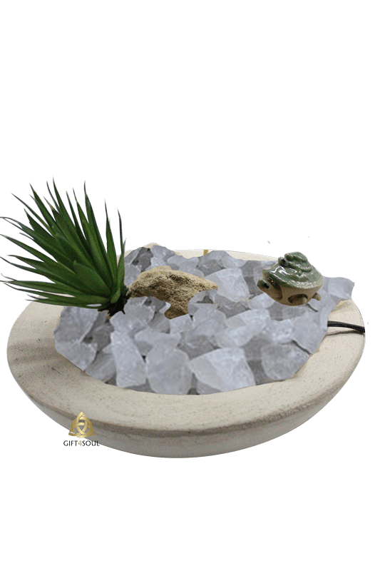 מזרקה ומפל מים קוורץ אנרגטית גדולה קריסטל קוורץ לאיזון והסרת חסימות