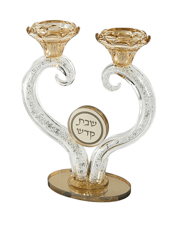 פמוט לב קריסטל יוקרתי נצנוץ של אהבה וקסם בבית