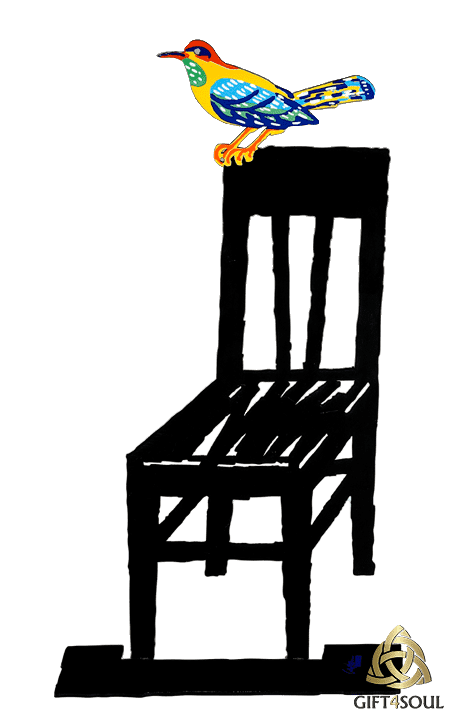 דוד גרשטיין David Gerstein דגם יצירה הכיסא הריק The Empty Chair דגם דו צדדי