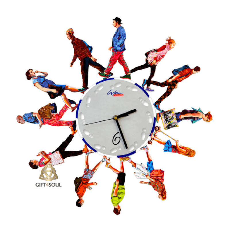 דוד גרשטיין David Gerstein דגם יצירה שעון הולכים בעיר WALKERS TIME