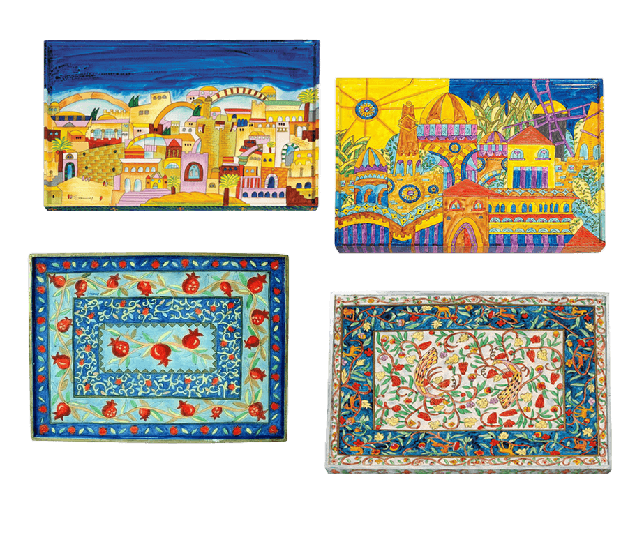 קרש חלה לשבת ויום טוב עץ ציור בעבודת יד דגמים לבחירה