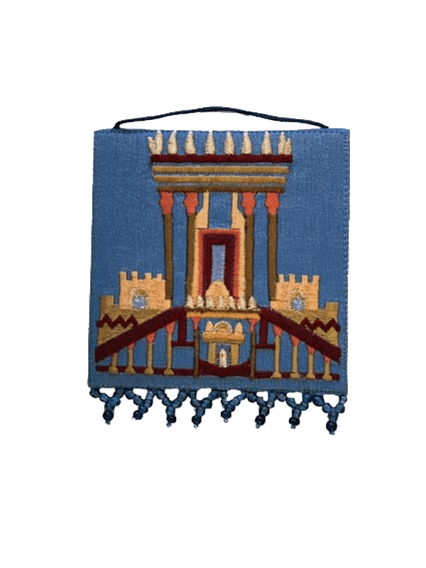 מתלה קיר רקום מרהיב עיצוב ייחודי תליון קיר בית המקדש